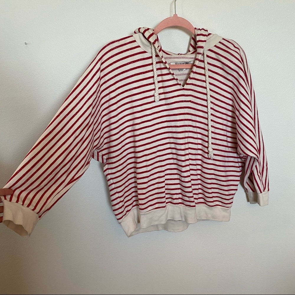 Red stripped hoodie
